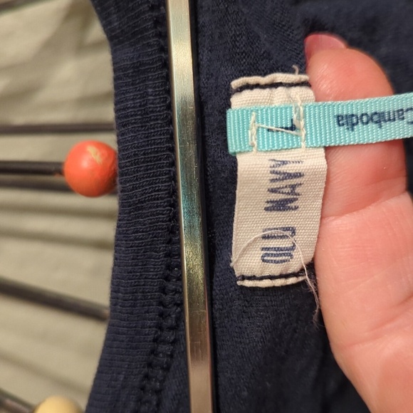 Y2k old Navy blue navy top v-neck babydoll women's size large - Picture 4 of 11